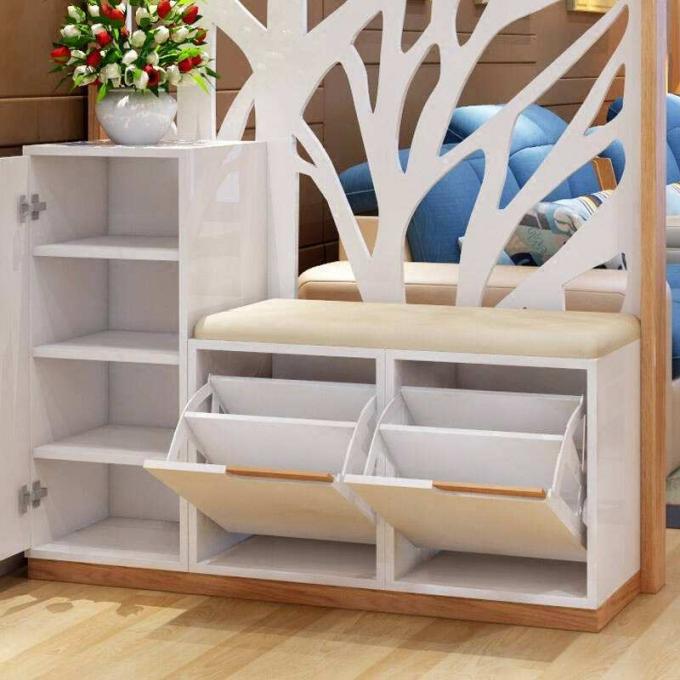 European Style Modern Particle Board Shoe Rack For Home Decor Furniture 600x300x670mm