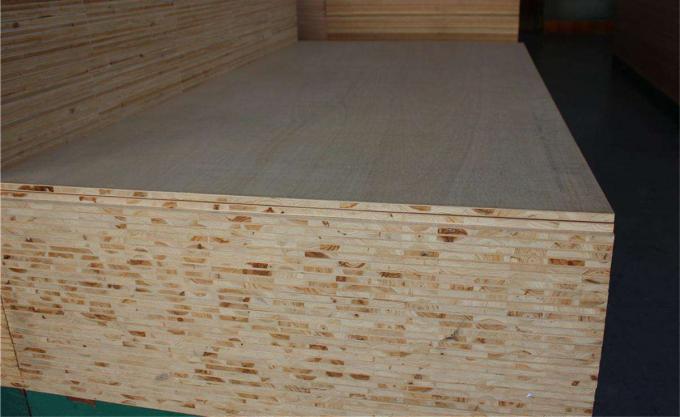 Fir Core Melamine Paper Faced Laminated Block Board For Furniture Cabinet Use
