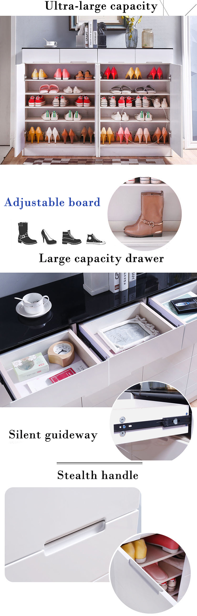 Moisture - Proof Durable Particle Board Cabinets For Living Room Shoe Rack